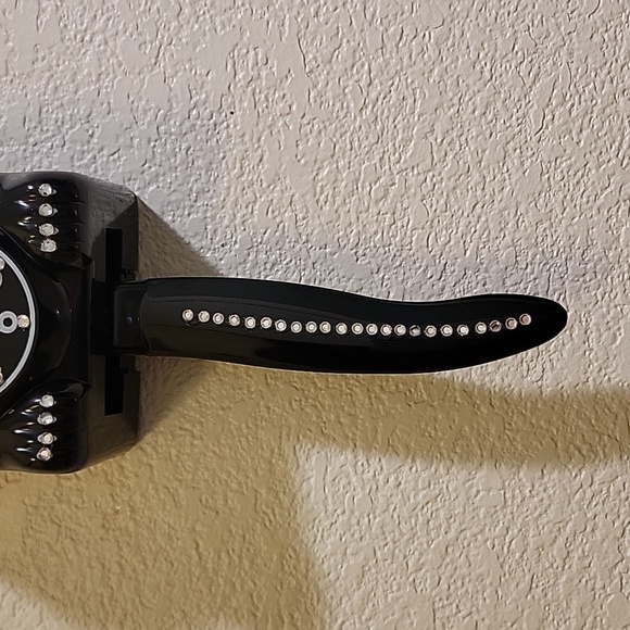 Jeweled Classic Black Kit-Cat Klock clock SUPER RARE Vintage - Picture 5 of 5